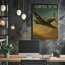 Curtiss XP-46 Vintage WWII Aviation Poster