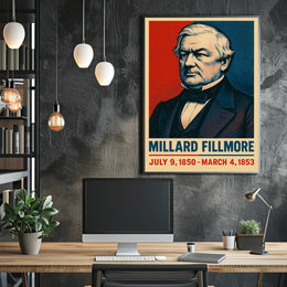 Millard Fillmore Presidential Term Vintage Collector Poster