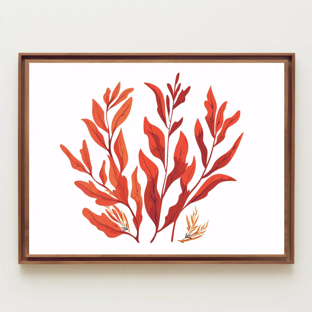 Autumn Leaves Minimalist Art Poster for Home Decor