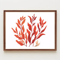 Autumn Leaves Minimalist Art Poster for Home Decor