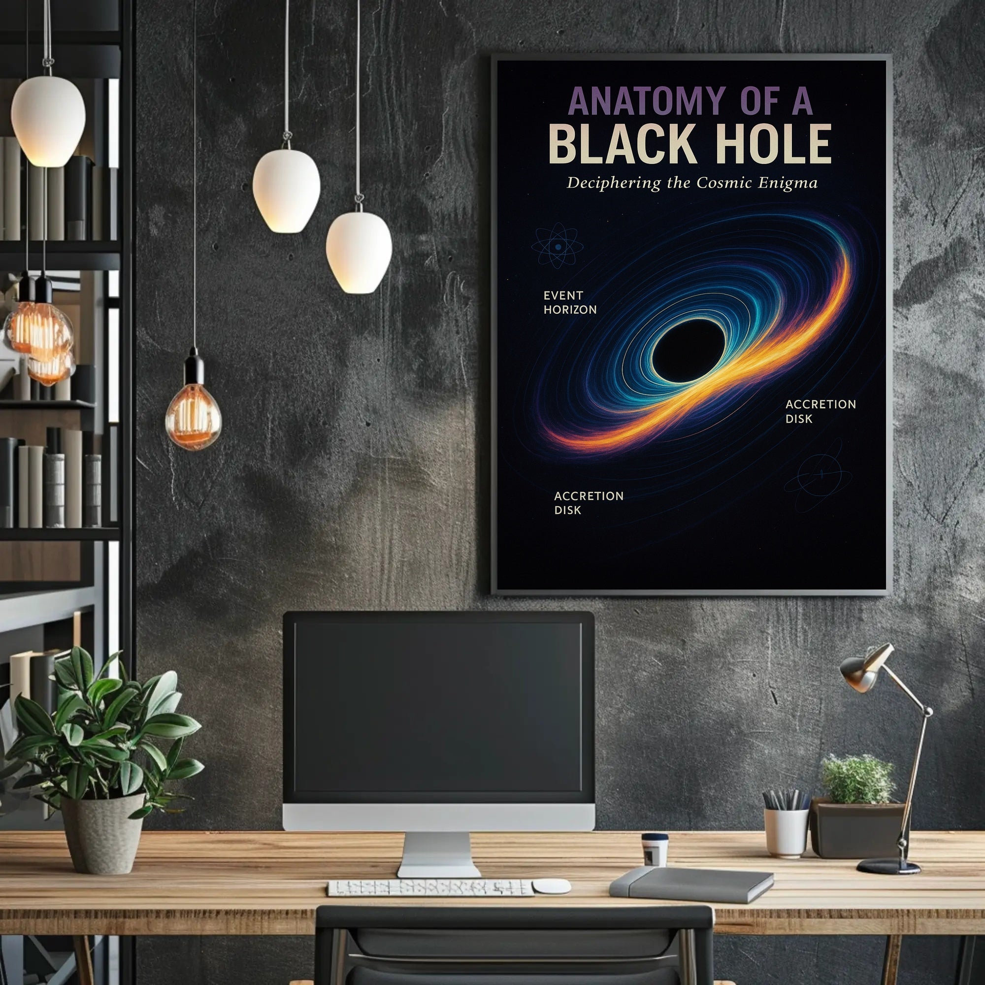 Anatomy of a Black Hole Infographic Educational Poster