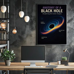Anatomy of a Black Hole Infographic Educational Poster