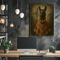 Llama Portrait Poster