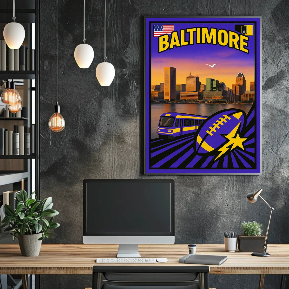 Baltimore Cityscape Poster