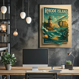 Rhode Island The Ocean State Poster