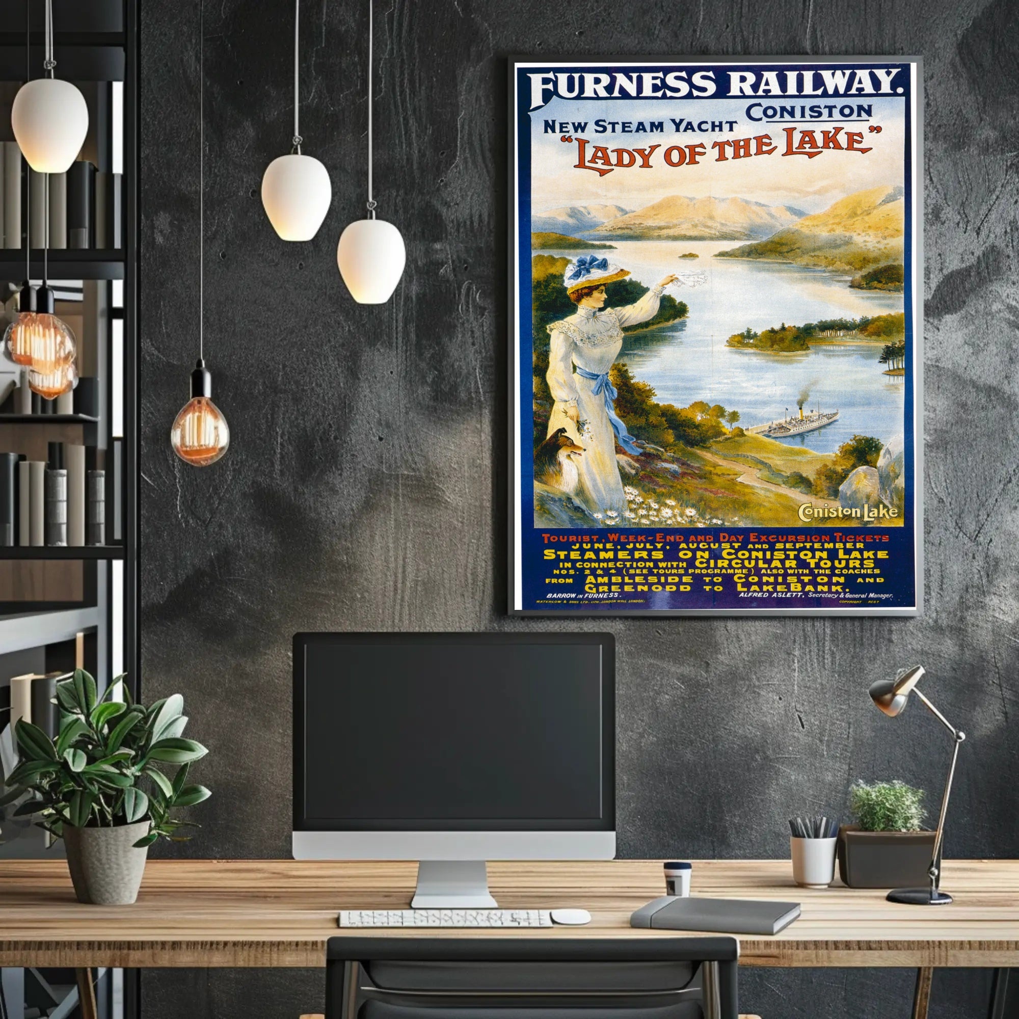 Furness Railway Lake Excursions Vintage Travel Poster PosterGoat
