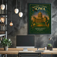 Iowa Beauty Vintage Architecture Wildlife Poster