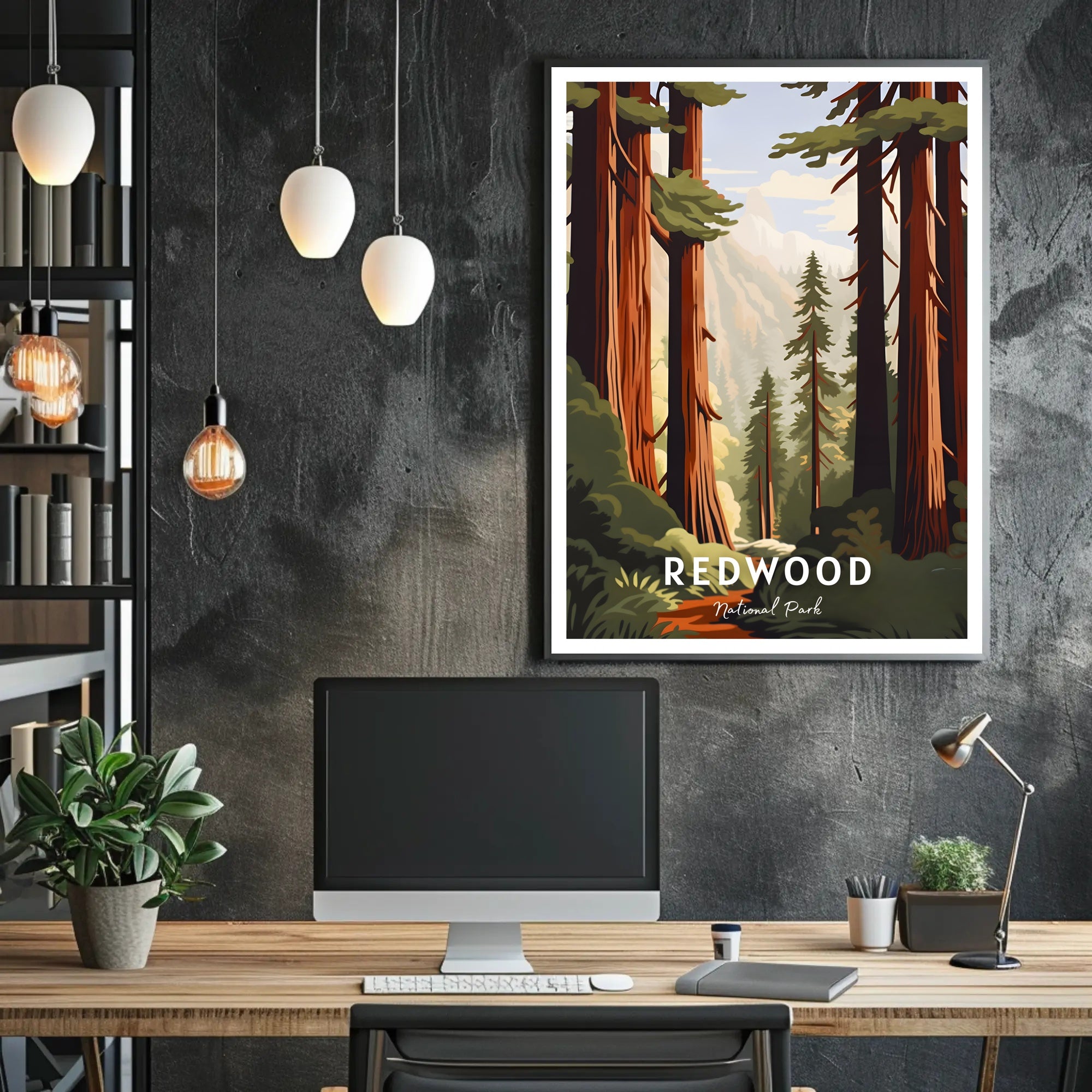 Redwood National Park Scenic Poster Wall Art