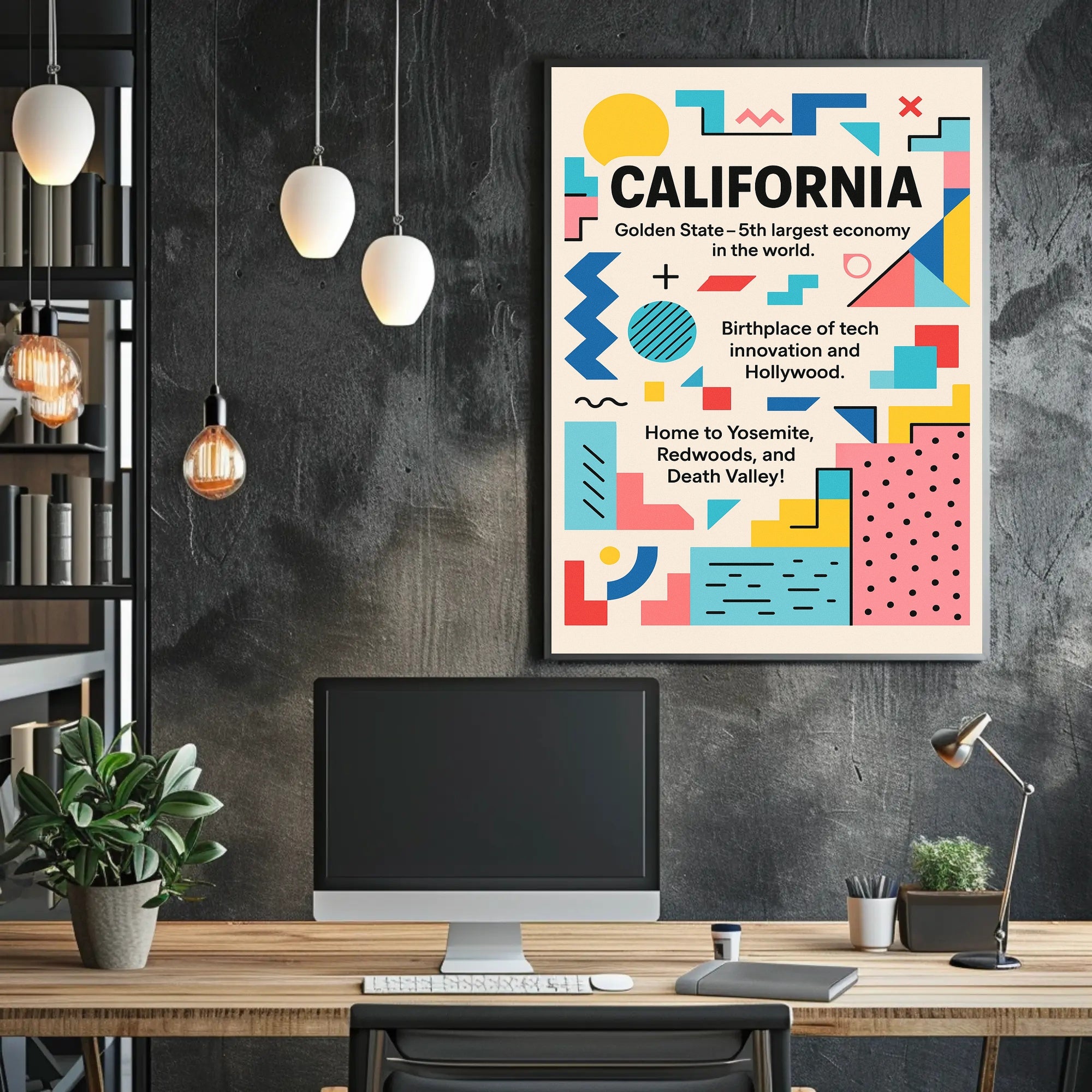 California The Golden State Poster PosterGoat