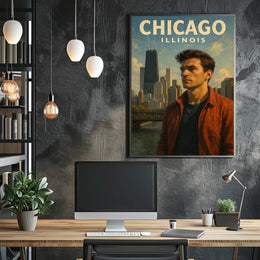 Chicago Skyline Portrait Poster