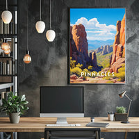 Pinnacles National Park Adventure Landscape National Park Poster