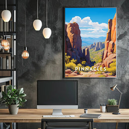 Pinnacles National Park Adventure Landscape National Park Poster