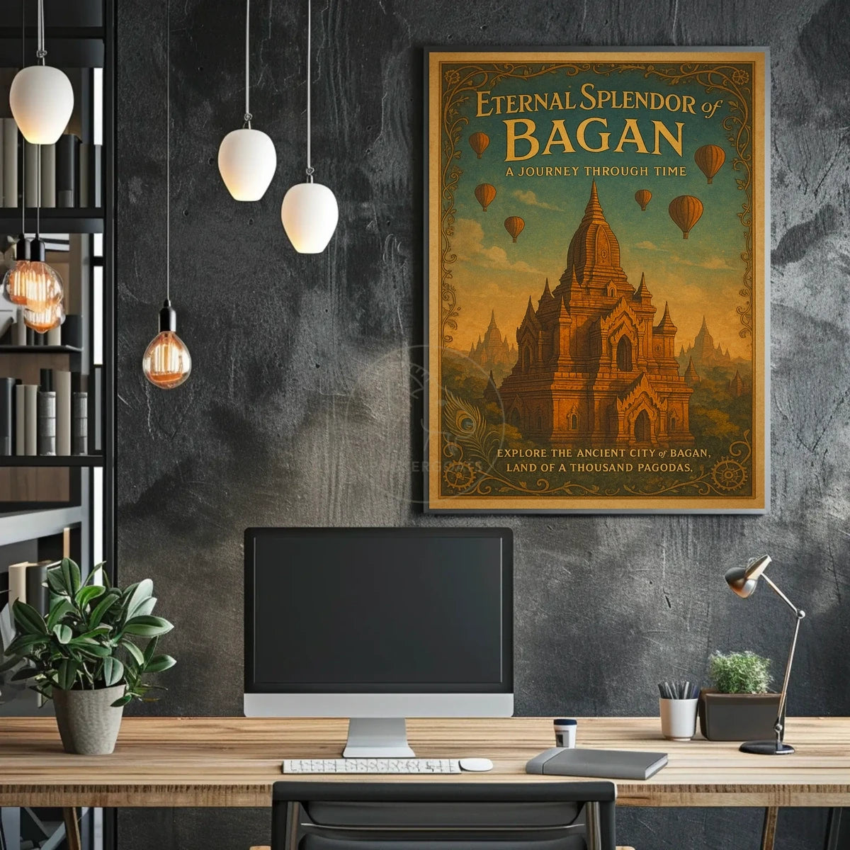 Bagan Pagodas Scenic Dream: Cultural or Heritage Poster