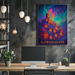 Gjirokastër Enchantment: Mystical Albanian Town Art Poster