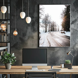 Winter Roadscape Poster