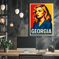 Georgia Vibrant Portrait Poster