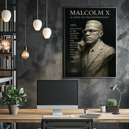 Malcolm X A Voice of Transformation Poster