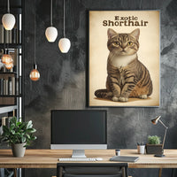 Exotic Shorthair Cat Portrait Photography Realism Poster
