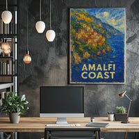 Amalfi Coast Impression Poster Wall Art 18x24 Home Decor