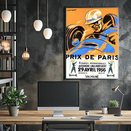 Prix de Paris Automobile Race 1956 Poster