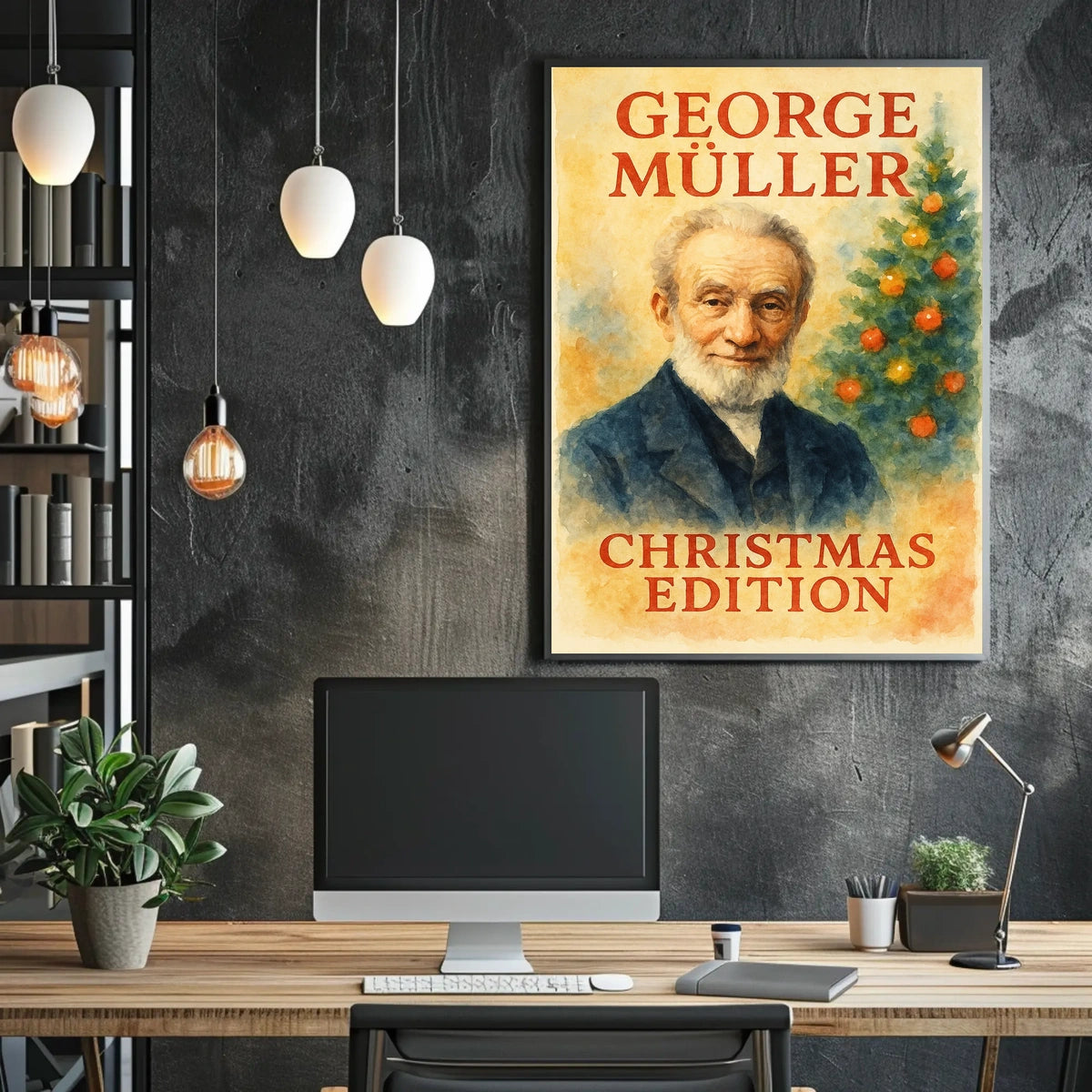 George Müller Holiday Historic Inspired Christmas Festival Poster