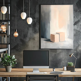 Abstract Cubes Poster Modern Minimalist Wall Art