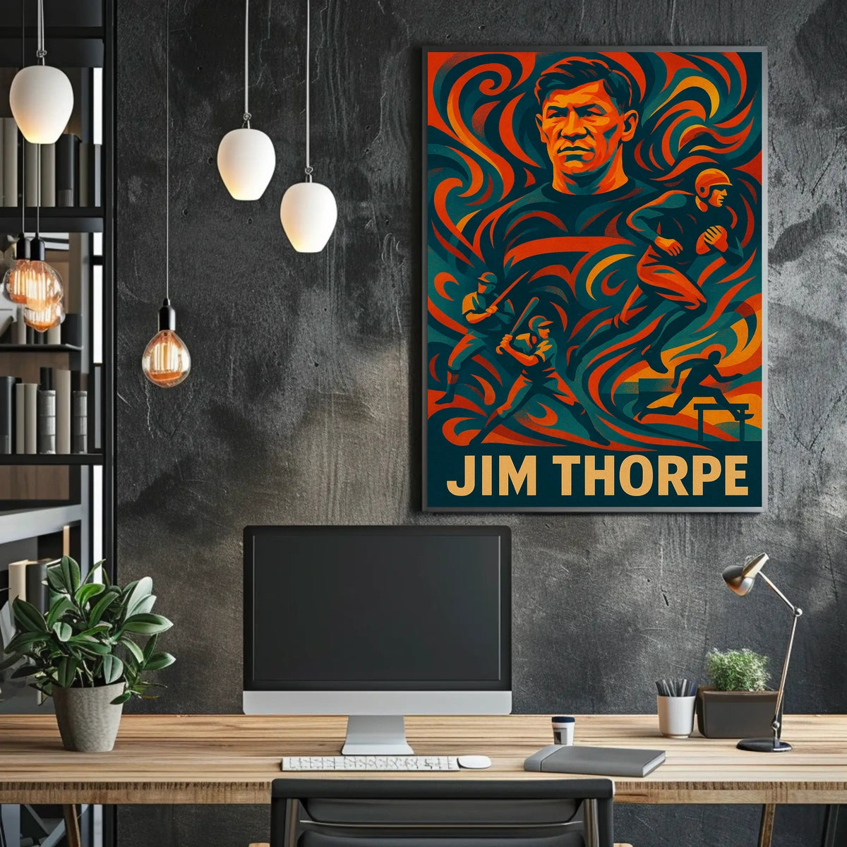 Jim Thorpe Legendary Athlete Poster