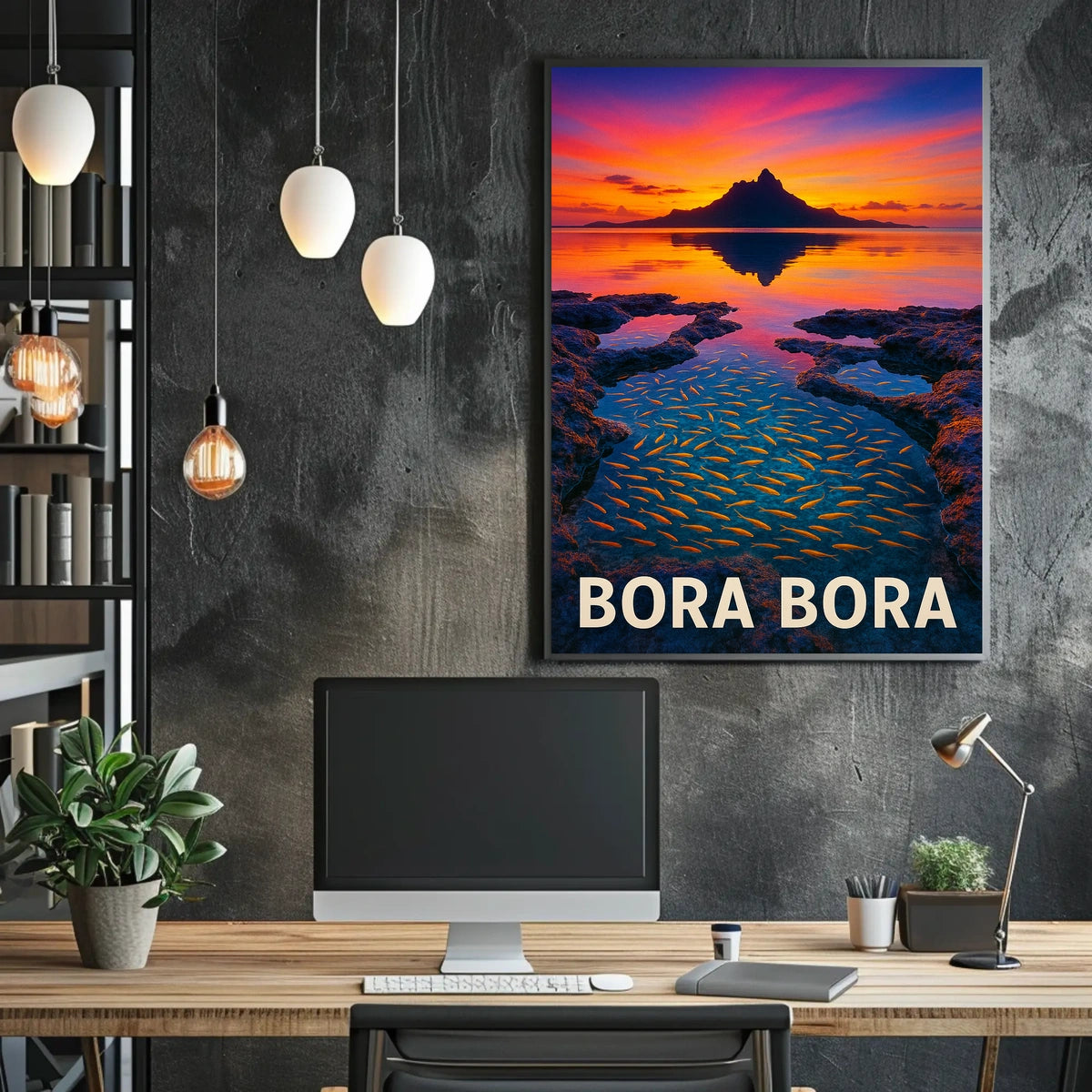 Bora Bora Sunset Poster