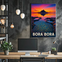Bora Bora Sunset Poster