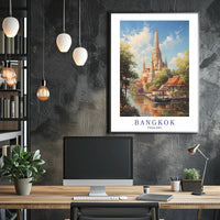 Bangkok Wat Arun Scenic Travel Poster PosterGoat