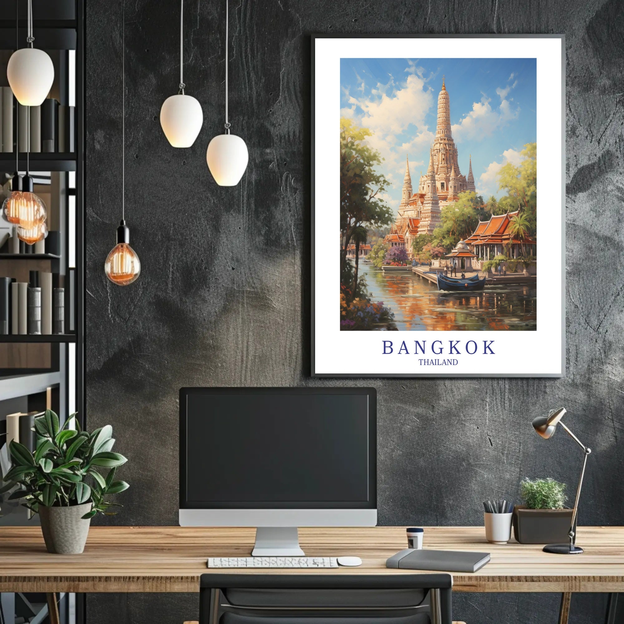 Bangkok Wat Arun Scenic Travel Poster PosterGoat