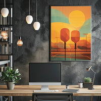 Sunset on the Court Poster