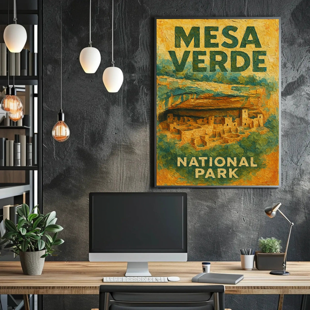 Mesa Verde Scenic Vintage National Park Poster