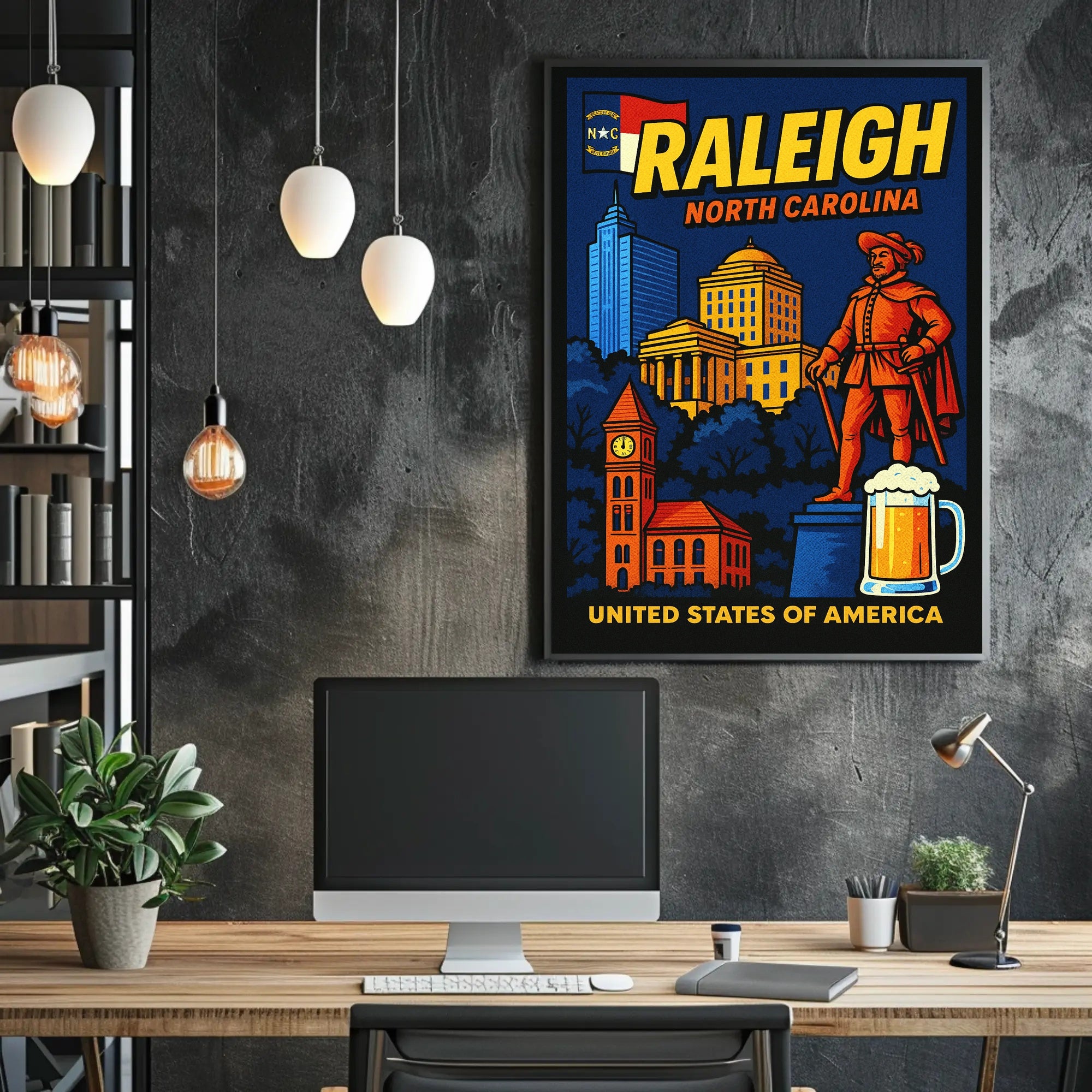 Raleigh, North Carolina Poster PosterGoat
