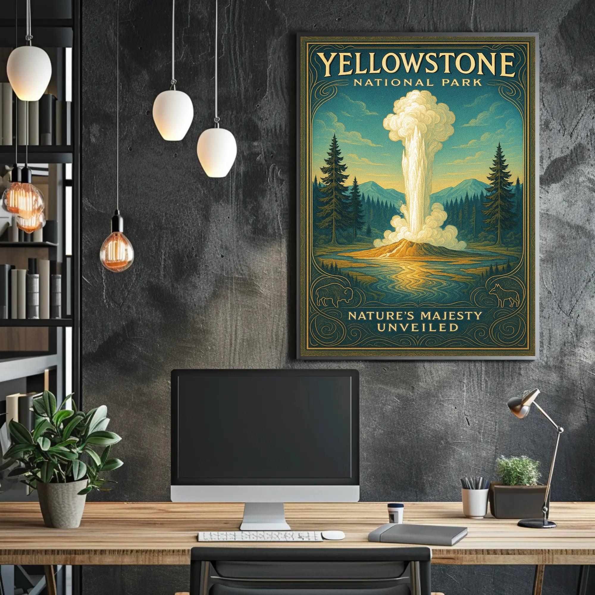 Yellowstone National Park Nature's Majesty Unveiled Poster PosterGoat