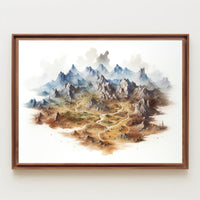 Fantasy Mountain Landscape Poster