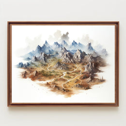 Fantasy Mountain Landscape Poster