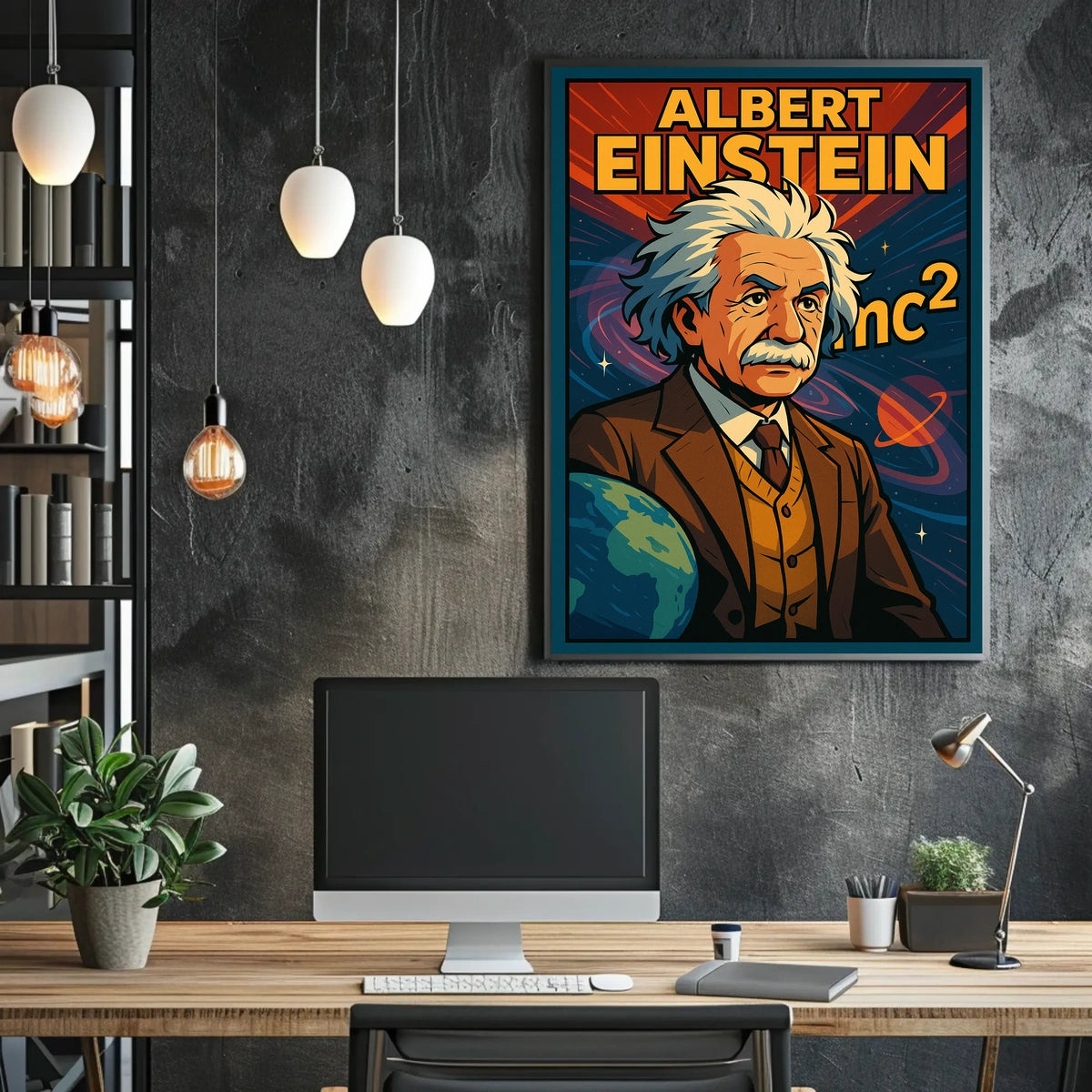 Albert Einstein Iconic Physicist Poster