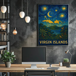 Starry Night Over The Virgin Islands Poster