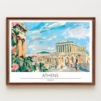 Athens Travel Poster