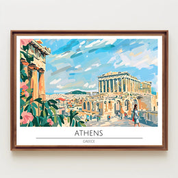 Athens Travel Poster