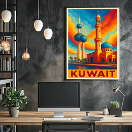 Kuwait Skyline Art Poster