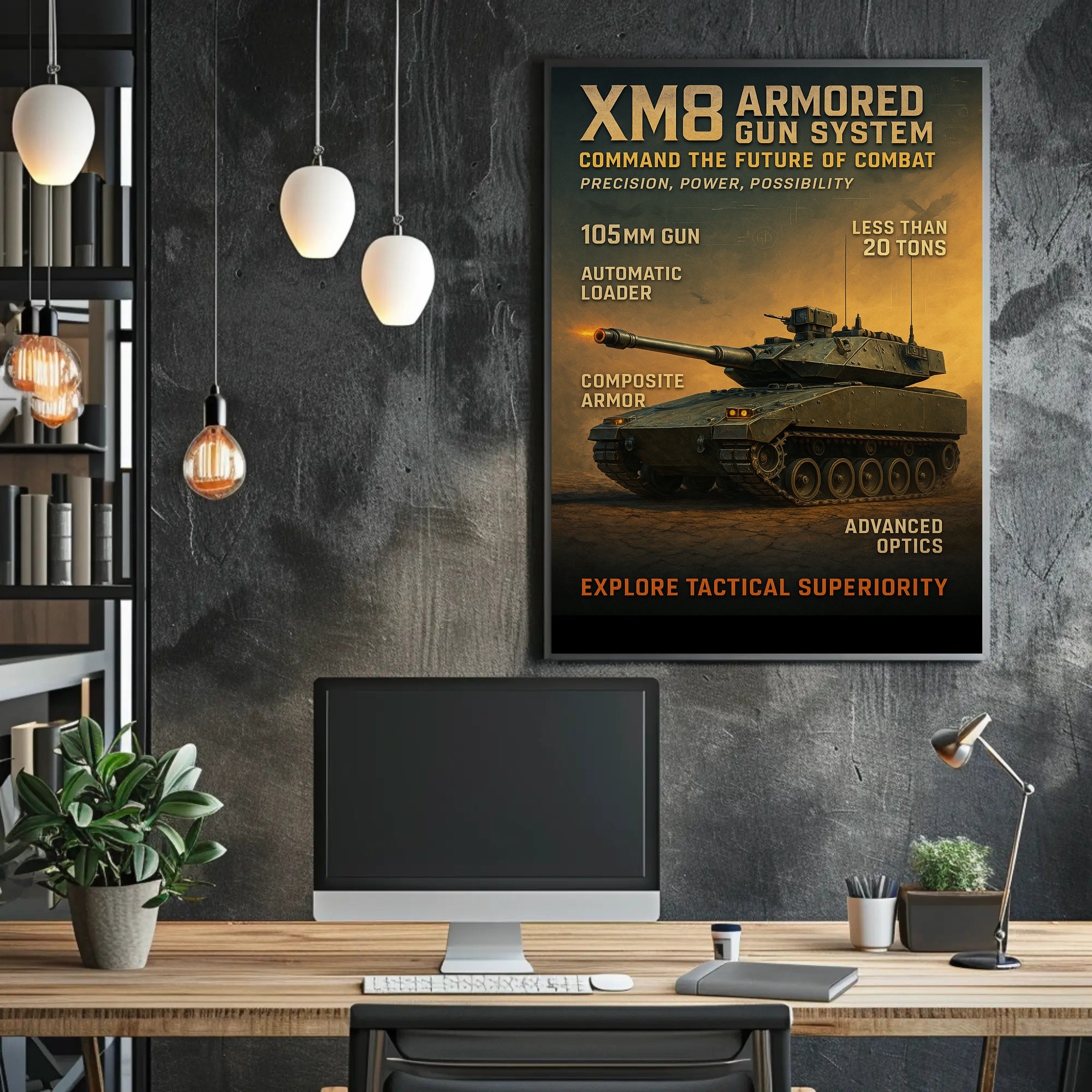 XM8 Armored Gun System Tactical Military Recruitment Poster