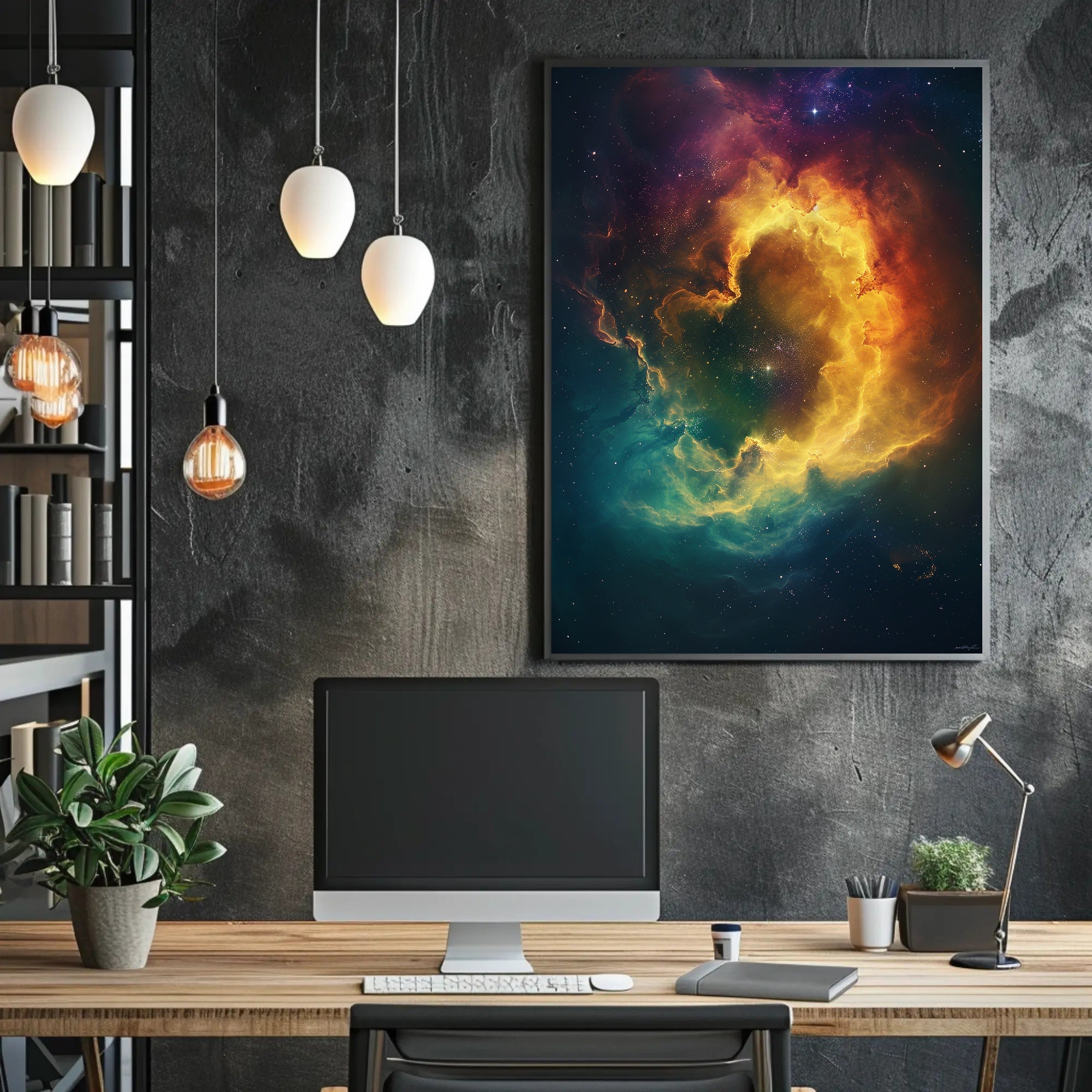 Mesmerizing Cosmic Nebula Art Print in Space or Astronomy Poster PosterGoat