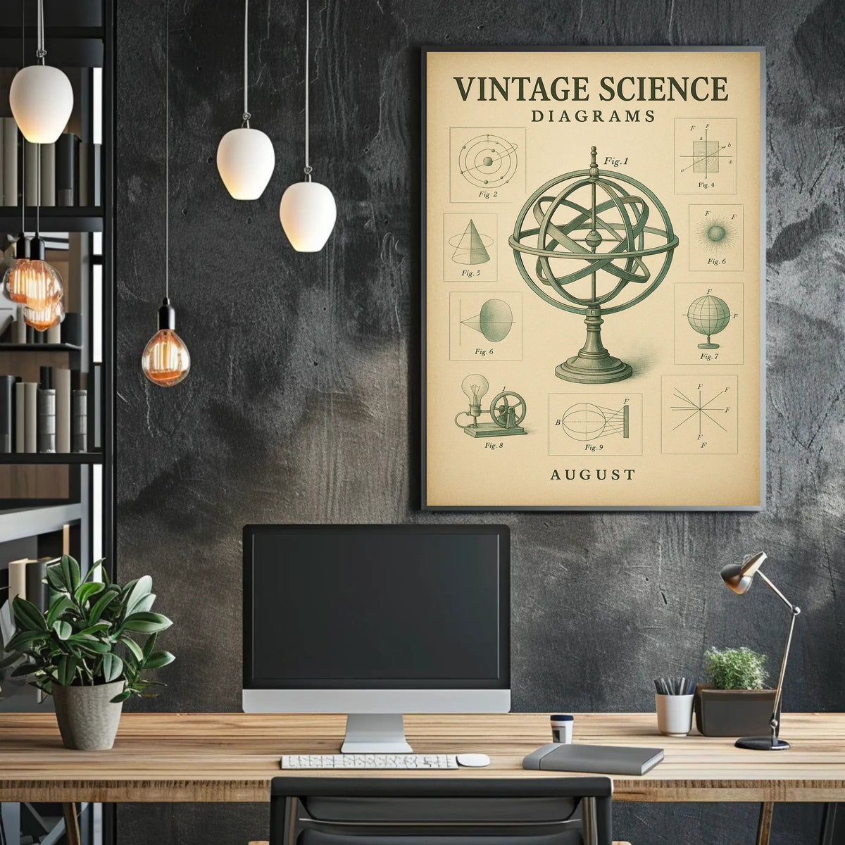 Vintage Science Diagrams Vintage Poster