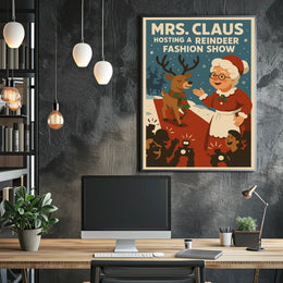 Mrs. Claus Hosts a Reindeer Fashion Show Poster