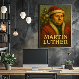 Christmas Martin Luther Pop Art Poster