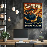 World War II Home-Front Labor Propaganda Poster
