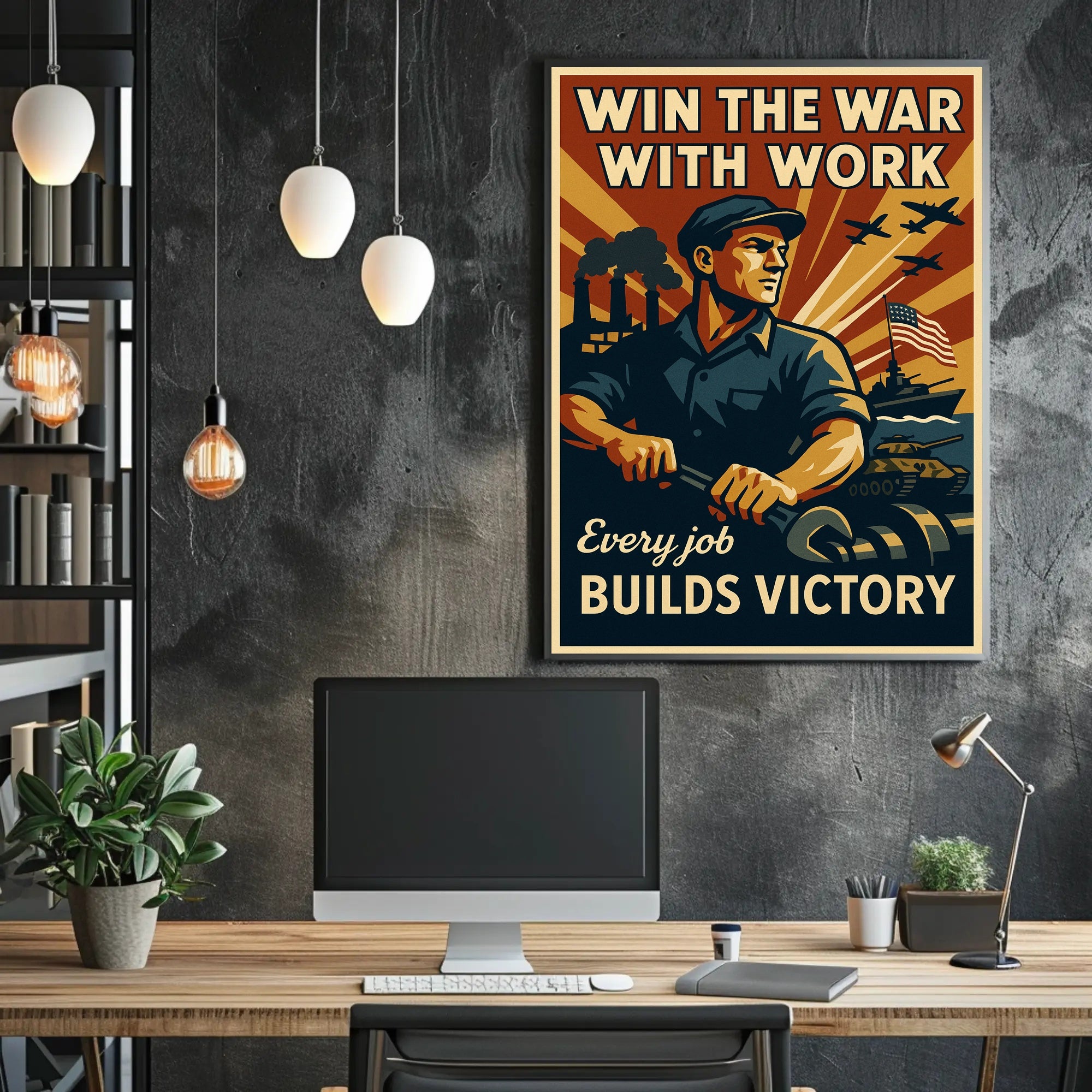 World War II Home-Front Labor Propaganda Poster
