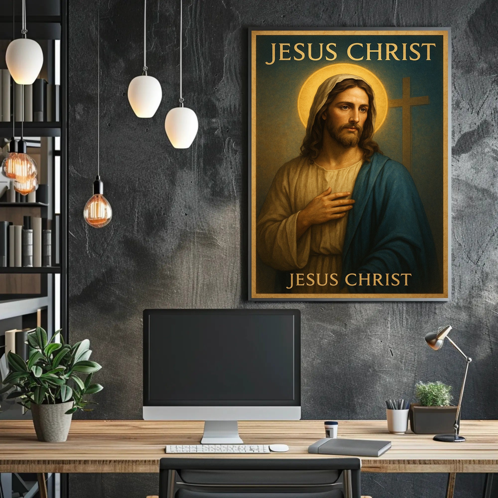 Jesus Christ Wall Art Vintage Print PosterGoat